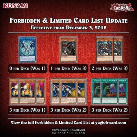 How to Play. . Yugioh forbidden limited list